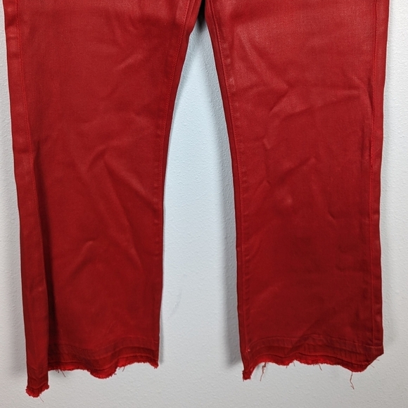 Bridget Cropped High-Rise Instasculpt Bootcut Red Jeans Size 31 - Picture 5 of 16